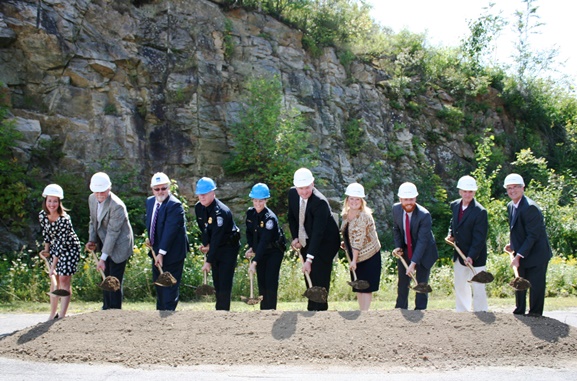 Regional dignitaries and partners break ground to mark the start of construction on the expansion and modernization of the U.S.