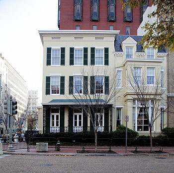 Exterior, Dolley Madison House at the corner of A