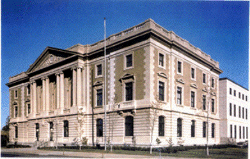 Street-level view of Melvin Price Federal Buildin