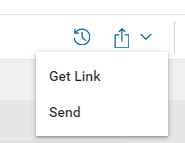 Get link and send dialog box
