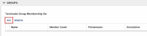 Project directory groups menu with add highlighted