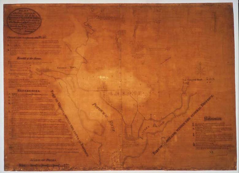 Plan for the City of Washington, Pierre-Charles L’Enfant, 1791