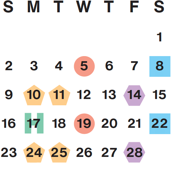 February 2025 calendar month grid with columns for Sunday to Saturday, February 1 on Sat first row, and February 28 on Fri fifth row