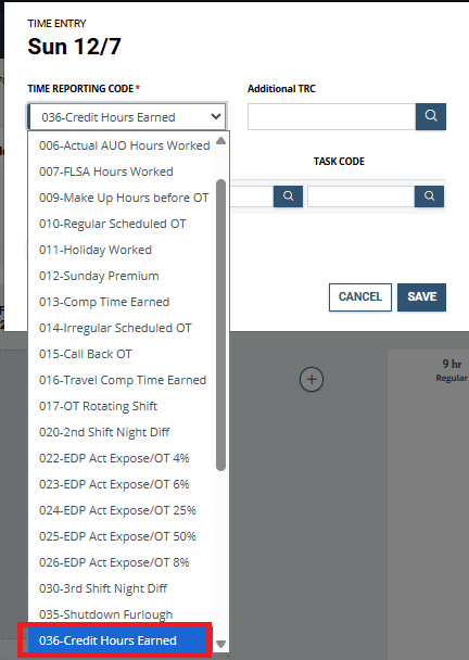 adding credit hours tile 4