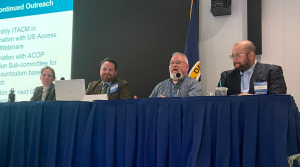 Picture of four people, pictured from left to right: Kristen Smith-O’Connor, Andrew Nielson, Michael Horton and Alex Wilson 