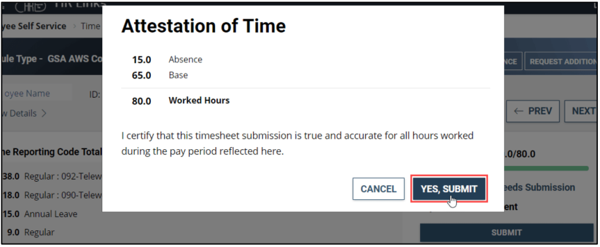 employee timesheet attestation