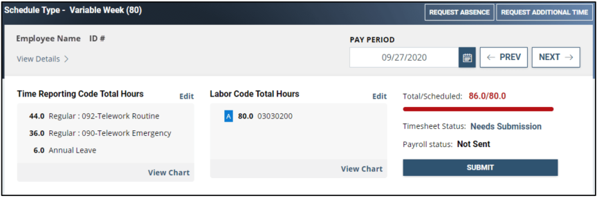 timesheet labor codes
