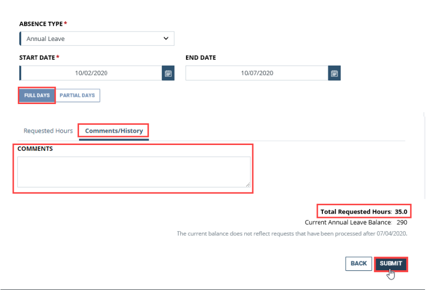 Edit absence request 5