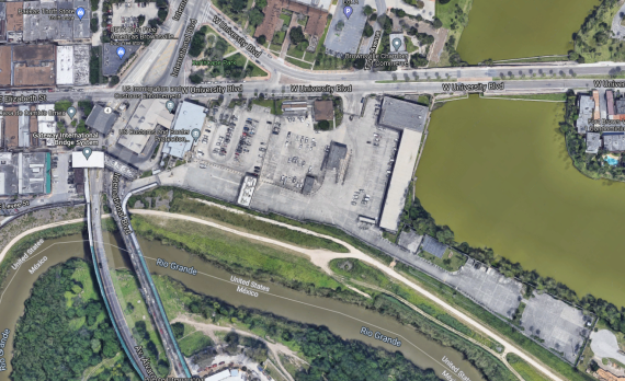 Aerial of Brownsville-Gateway Land Port of Entry in Brownsville