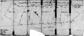 1785 tannery map showing 8 lots
