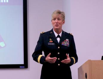 Brig. Gen. Laura Clellan was the keynote speaker for the GSA Region 8 Veterans Program.