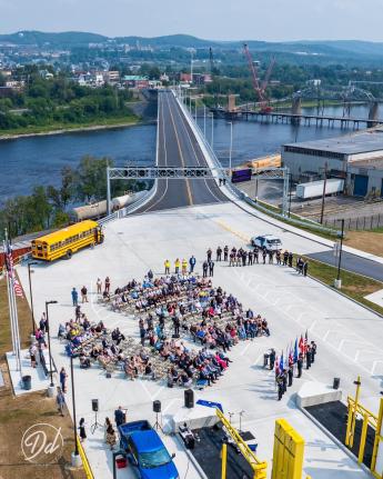 aerial view of the ceremony