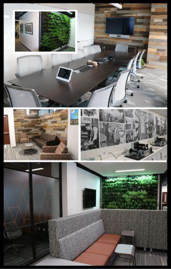 Collage of remodeled USDA work space
