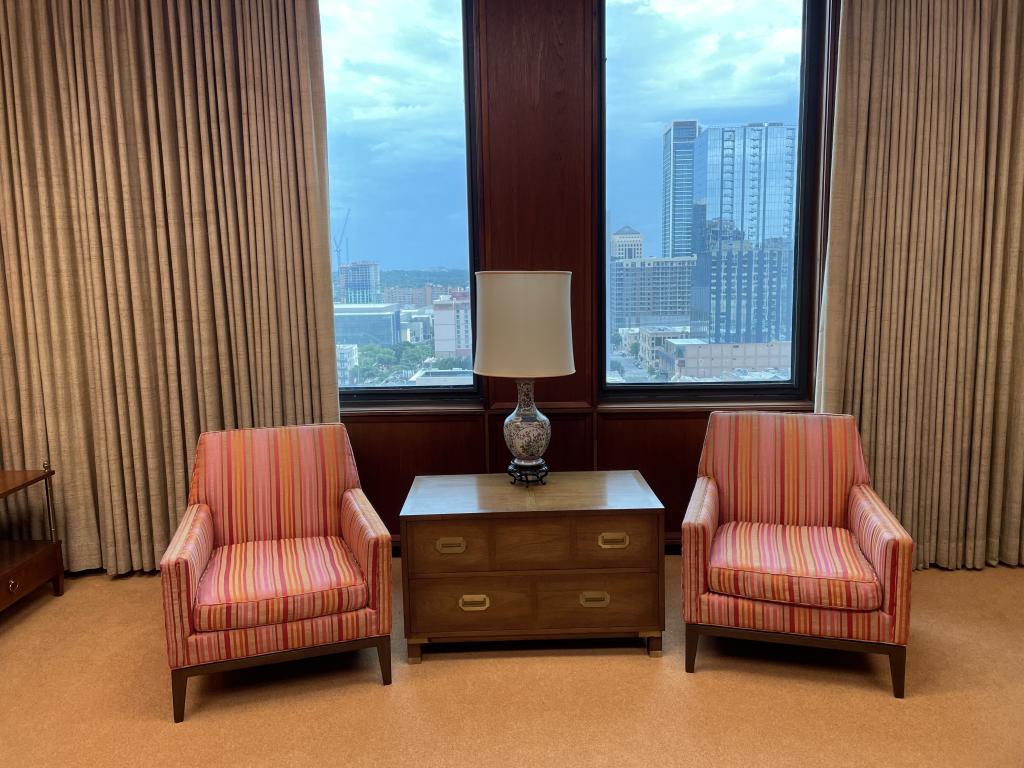 Preserved furnishing inside the LBJ Suite.