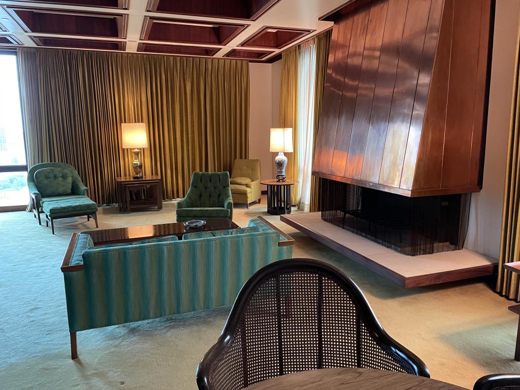 Sitting room inside the LBJ Suite