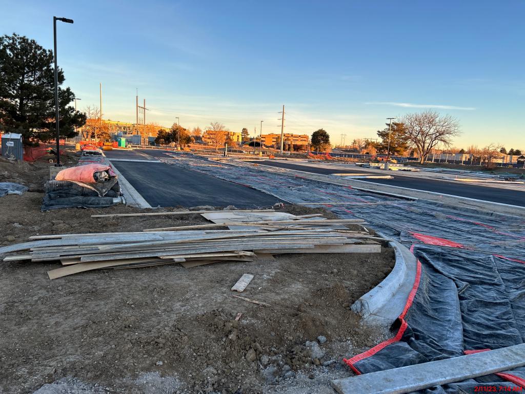 R8 DFC Building 48 parking lot progress