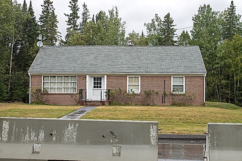 one story brick building from the front