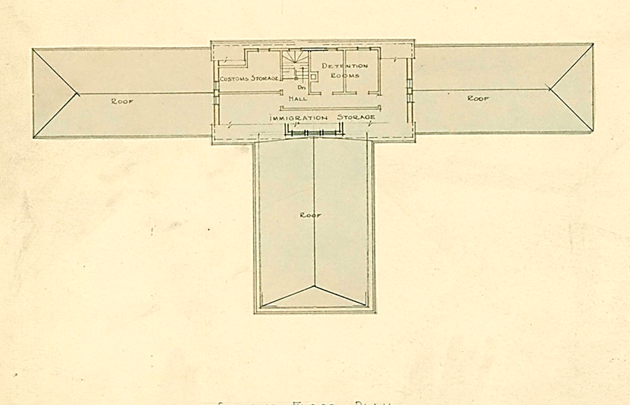 Richford lpoe second floor plan sketch NARA image