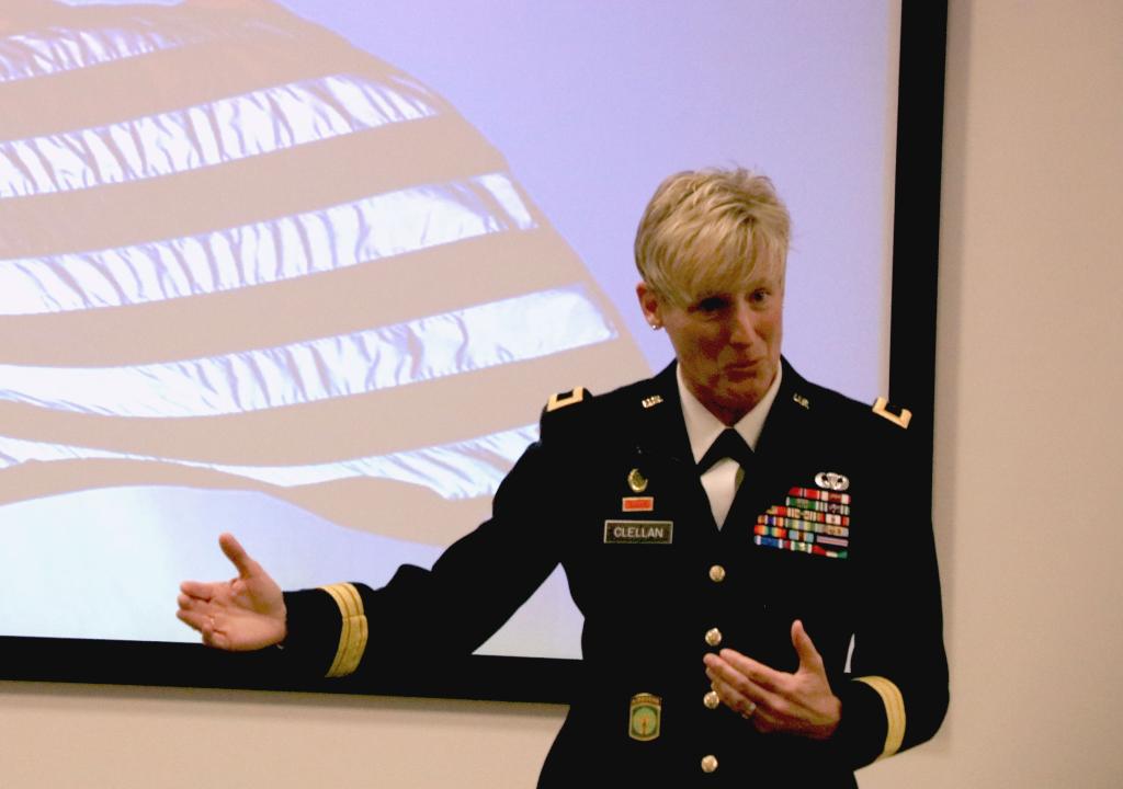 Brig. Gen. Laura Clellan, Assistant Adjutant General, Colorado Joint Force Command, provided the keynote remarks for GSA Region 