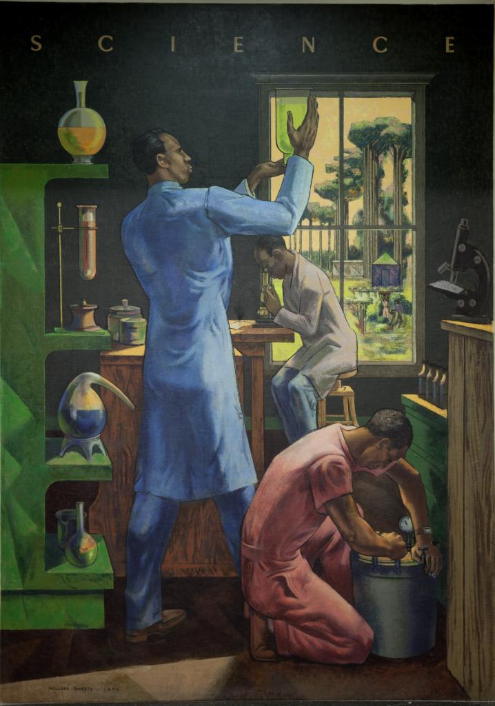 Milard Owen Sheets, Science, oil on canvas, 1939.