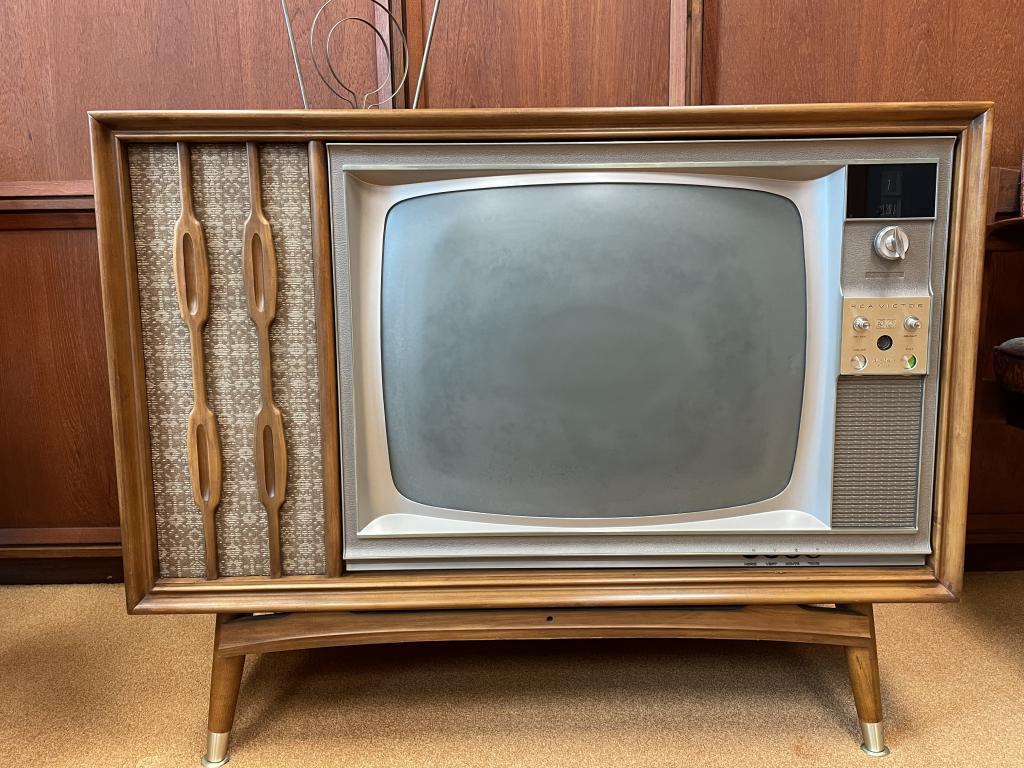 An original TV inside the LBJ Suite