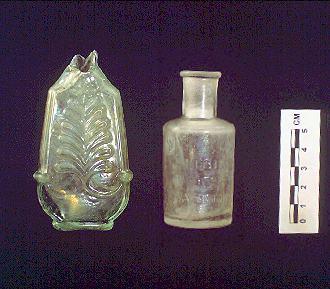 Irish Tenement and Saloon figured cologne, and scent bottle, 19th century