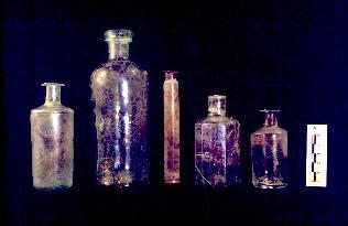 Irish Tenement and Saloon proprietary medicinal bottles and vials