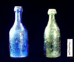 Irish Tenement and Saloon- Soda water bottles, 19th century 
